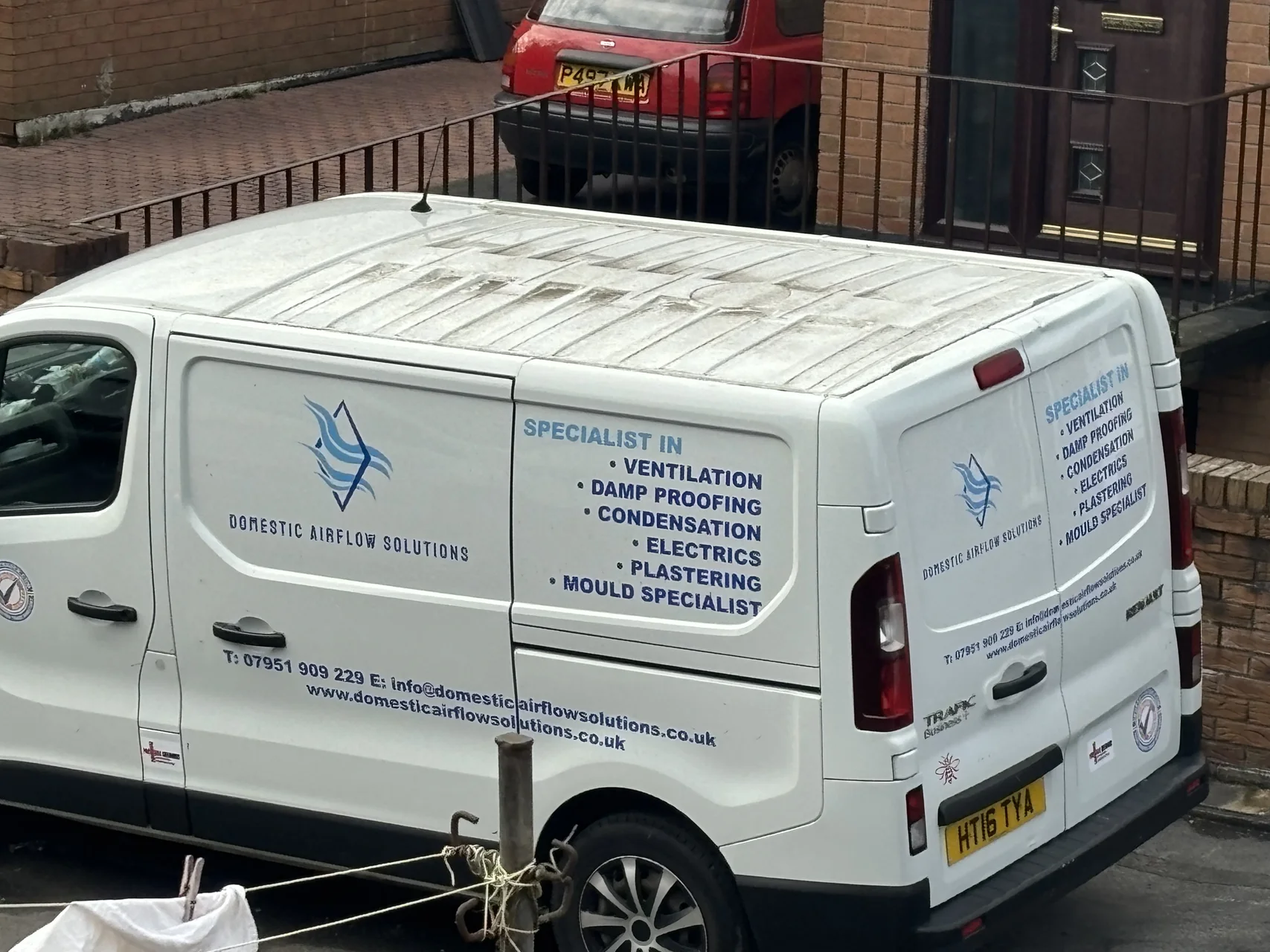 Domestic Airflow Solutions branded van, Manchester